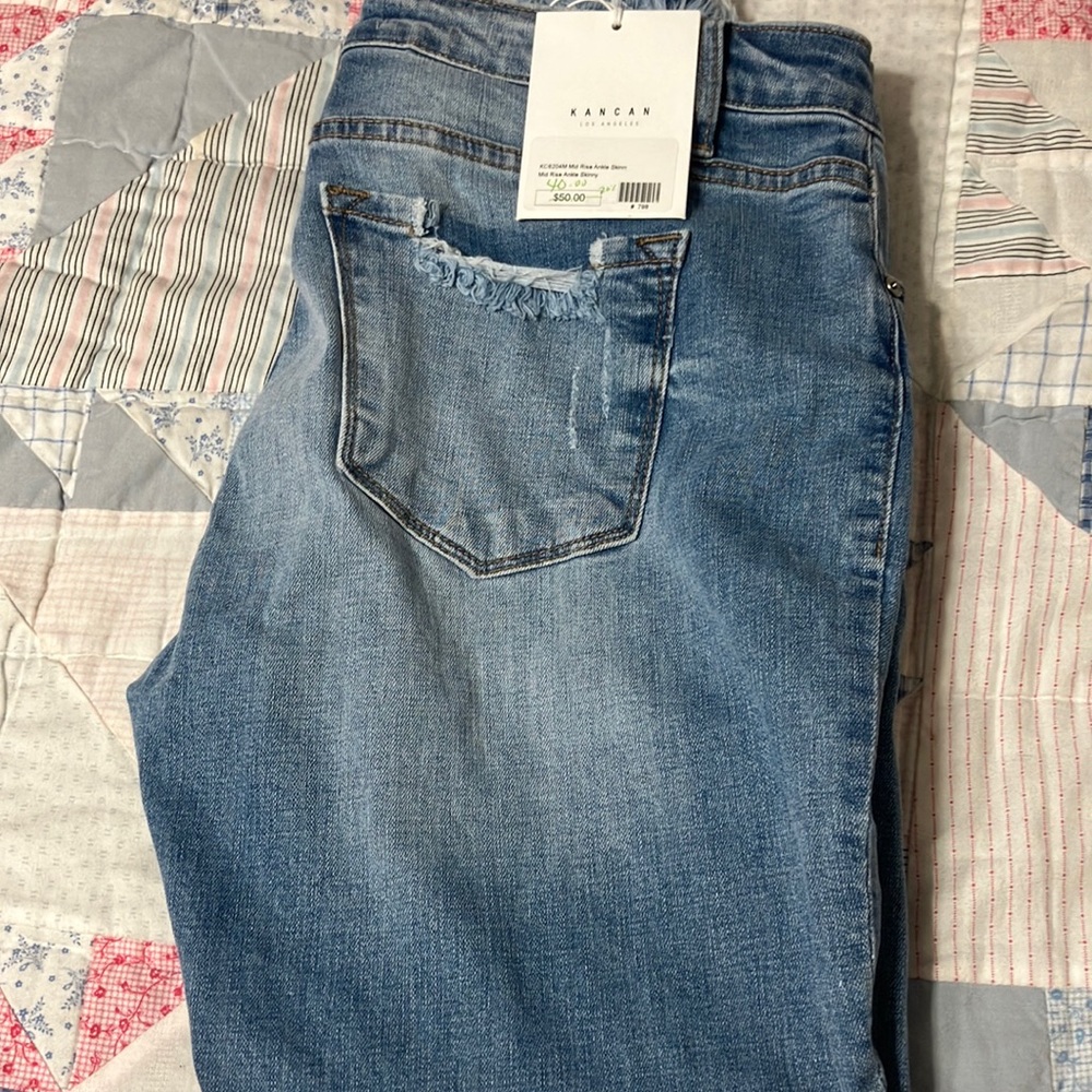 Kancan mid rise ankle skinny